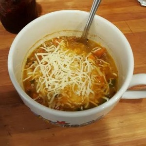 Beef & Bean Chili Soup & Gluten Free Flaky Biscuits 